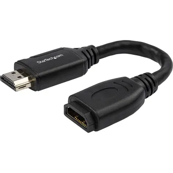 Video kabel StarTech.com 6in High Speed HDMI Port Saver Cable with 4K 60Hz - Short HDMI 2.0 Male to Female Adapter Cable - Port Extender (HD2MF6INL) - prodlužovací kabel HDMI - 15.2 cm