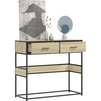 Konzolový stolek vidaXL Konzolový stolek 90x35x80 cm kompozitní dřevo [849174] Barva: dub sonoma