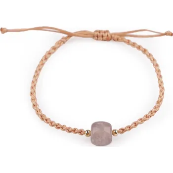 Krejčovské nůžky Annie's Knit Shamballa náramek se skleněným korálkem - béžový