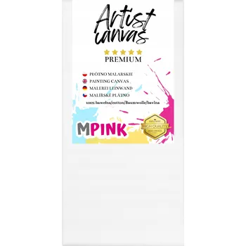 Textilie Malířské Plátno 40 x 100 cm Bílé plátno Ideální pro malování