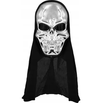 Karnevalová maska Maska na obličej PartyPal 910037 plastová stříbrná