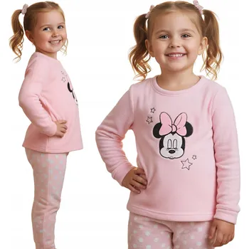 Dívčí pyžamo Minnie Mouse Dívčí pyžamo z fleecu, růžové, DVOUDÍLNÉ 116-128cm
