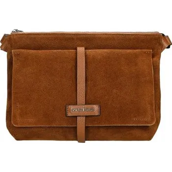 Kabelka Wojas kabelka z pravé kůže hnědá