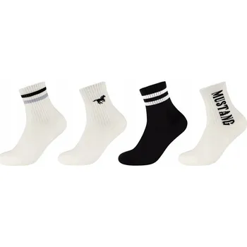 Ponožky Mustang sada 4 kusů ponožek, černé, velikost 39-42