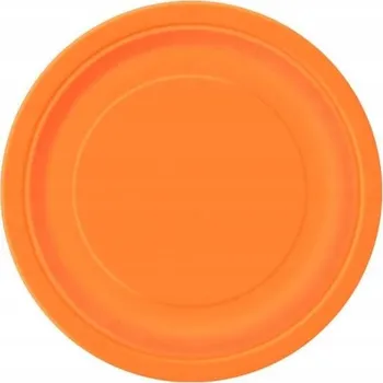 Talíř PAPÍROVÉ TALÍŘKY 23 cm - ORANŽOVÉ - 8 kusů UNIQUE