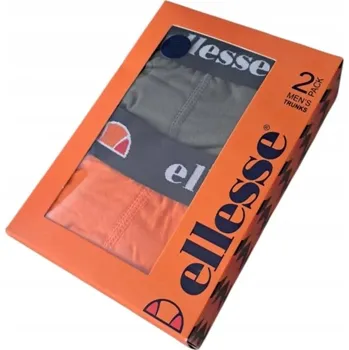 Boxerky Ellesse Pánské boxerky bavlněné 2 ks oranžové khaki vel. L