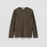 Reserved - Henley svetr - antracitová - 648HD-86M - 648HD-86M-L