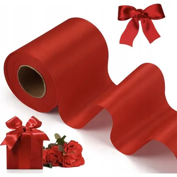 Stuha Saténová stuha 20 m x 10 cm červená