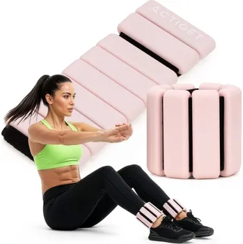 Závaží na ruce a nohy 2x0,5 kg silikon ACTIGET ACT0125 růžové