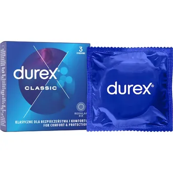 Kondom Kondomy Durex Classic 3 kusy Klasické