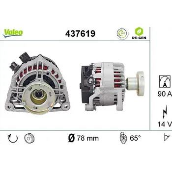 Alternátor Generátor VALEO 437619