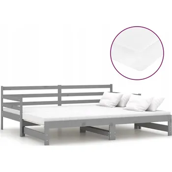 Postel Dřevěná manželská postel VidaXL 90x200 cm bílá