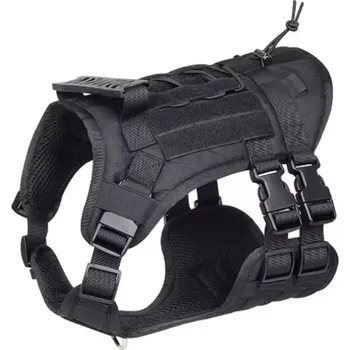 Pánská vesta Taktická (tréninková) vesta pro psy (s pouzdrem nebo vodítkem) Varianta: černá vesta (JY2500162-BK), Velikost: L