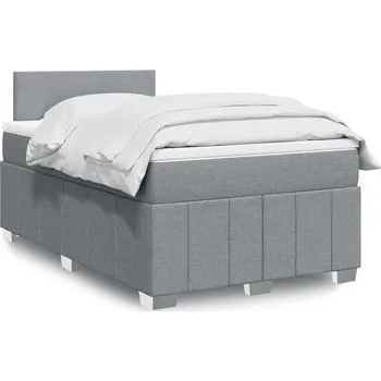 Postel vidaXL Box spring postel s matrací 120x190 cm textil [3287005] Barva: světle šedá