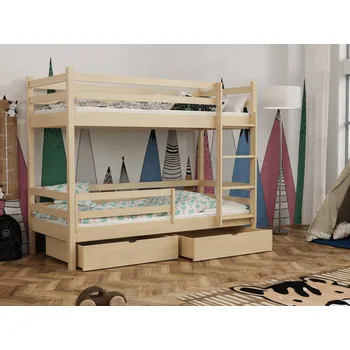 Dětská postel Dětská patrová postel Elegant power Barva dřeva: Borovice přírodní, 80x180