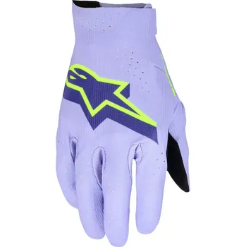 Moto rukavice SUPERTECH MX - Levandulová/fialová/žlutá M