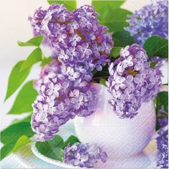 Papírový ubrousek Ubrousky PAW Dekor L (20ks) Lilac Cup Bouquet