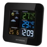 Meteorologická stanice Hyundai WS 8446 / Wifi / barevný displej / datum / kalendář / černá