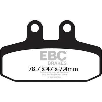 Brzdová destička Brzdové destičky EBC SFAC256 APRILIA Scarabeo 150 1999-2003