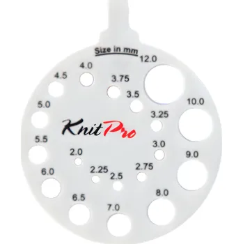 KnitPro měřidlo velikosti jehlic / háčků – bílé kolečko