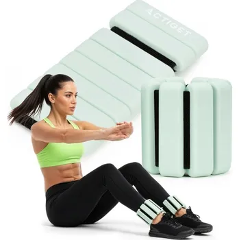 Závaží na ruce a nohy 2x1 kg silikon ACTIGET ACT0126 mátové