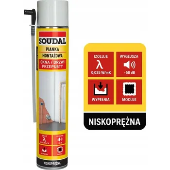 Montážní pěna Soudal montážní pěna s hadičkou YELLOW na okna & dveře 750 ml