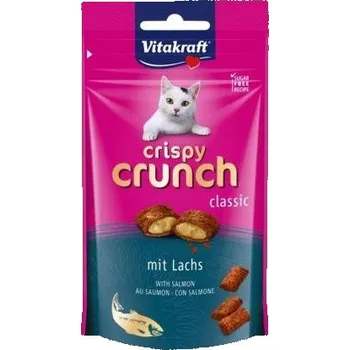 Pamlsek pro kočku Vitakraft Crispy Crunch svačinka s lososem 60g