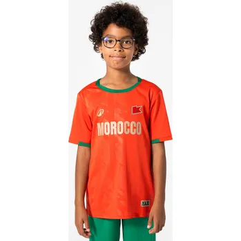 Fotbal KIPSTA Dětský fotbalový dres Maroko 10 LET ZELENÁ|ČERVENÁ