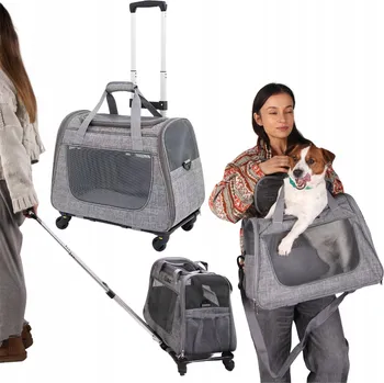 přepravka pro zvíře Přepravka Wobell 52 cm x 28 cm x 35 cm šedý