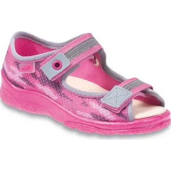 Dívčí sandály Befado dětské sandály textilní růžové velikost 27