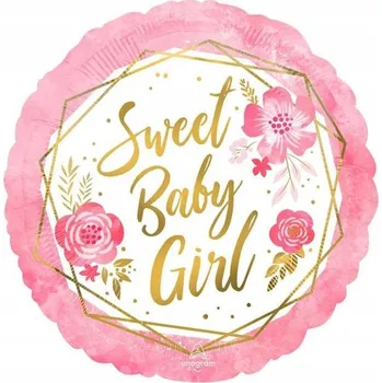 Balónek Fóliový balónek Amscan Sweet Baby Girl 45 cm