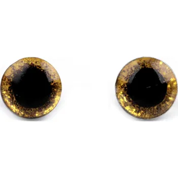 Knoflík Annie's Knit Glitrové oči s pojistkou Ø10 mm Barva: zlatá