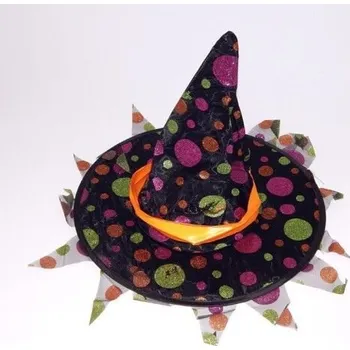 Karnevalový doplněk Set karneval - čarodějnický klobouk 36,5x33,5 cm (W036032)