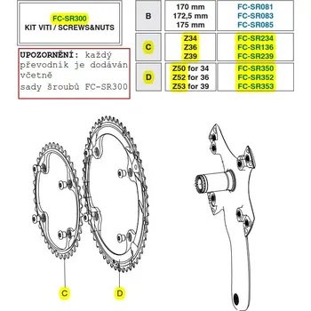 Sport Převodník 11s Campagnolo SR, RE, CH 36z, vč.šroubů (r.v. 2015 - ....)