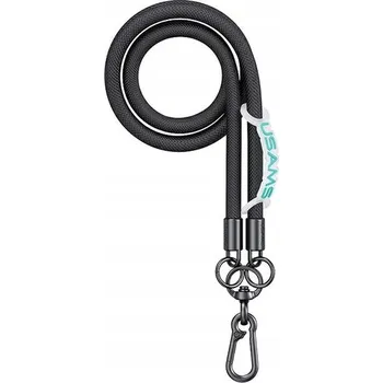 Univerzální šňůrka/popruh na telefon USAMS, délka 1,2 m, černá