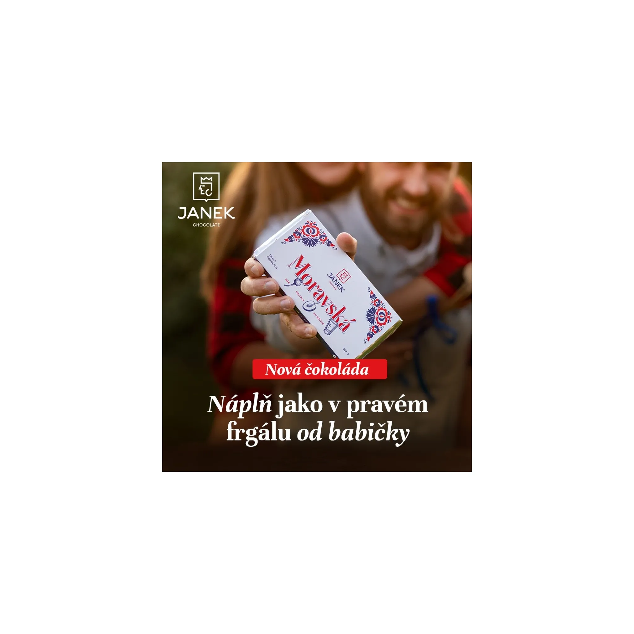 Fotografie 2 - Čokoláda Čokoládovna Janek Moravská čokoláda 64 % 200 g