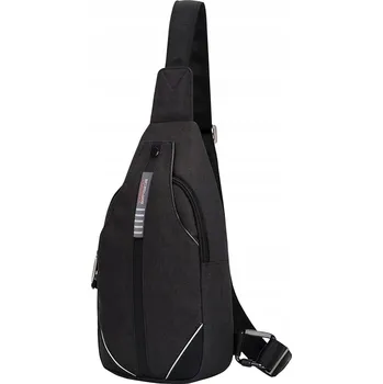 WATERFLY Antikrádežová taška přes rameno s multifunkčním popruhem, černá