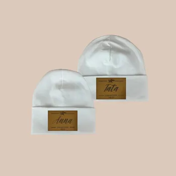 Kojenecká čepice Jarní párová čepička pro tátu a dítě Barva čepičky: Bílá, Velikost čepičky: 40-48cm ( 5 měsíců do 3 let )