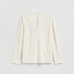 Reserved - Henley svetr - krémová - 648HD-01X - 648HD-01X-XL