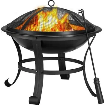 Zahradní ohniště 591945, 54 x 54 x 49,5 cm, černé - A YAHEETECH