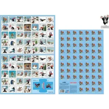 Pexeso Pexeso Krtek W031448 vystřihovací Zimní hrátky