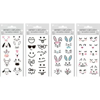 Velikonoční dekorace Velikonoční obtisky na vajíčka 7902 vodové 19x9cm emoji