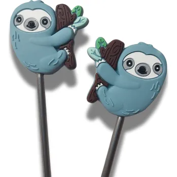 Nástroj na niť a příze Annie's Knit Zarážky na jehlice – modrošedí lenochodi