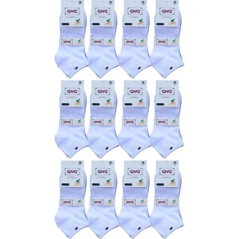 Bavlna Kotníkové Ponožky Ponožky 12 párů bílé 43-46