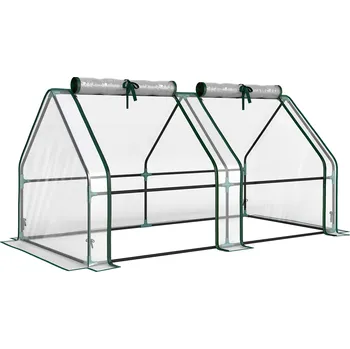 Skleník Fóliový skleník s okénkem 180 x 90 x 90 cm | transparentní