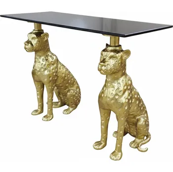 Konzolový stolek Konzolový stolek PANTHER 105 CM zlatý/černý