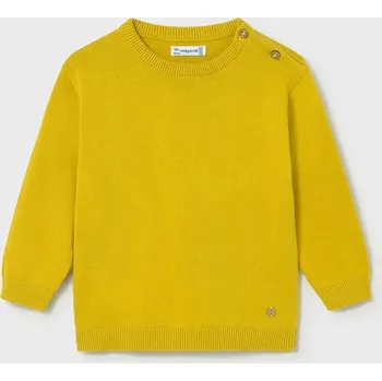 Dívčí svetr Dětský bavlněný svetr Mayoral 303.3B.Baby.PPY2 žlutá 17X, vel. 80