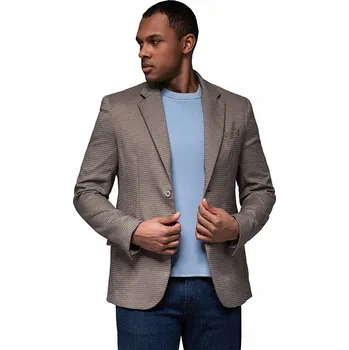 Pánské sako Ombre OM-BLZB-0116 hnědé S