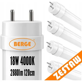 LED trubice 4x LED trubice 120cm - T8 - 18W - 2880lm - 4000K - neutrální bílá