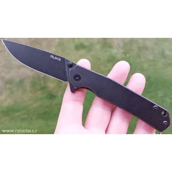 kapesní nůž Zavírací nůž RUIKE P801SB černá Stonewashed varianta (Zavírací kapesní nůž s klipem a čepelí pohybující se s pomocí kuličkových ložisek. Na přání značení čepele laserem.)